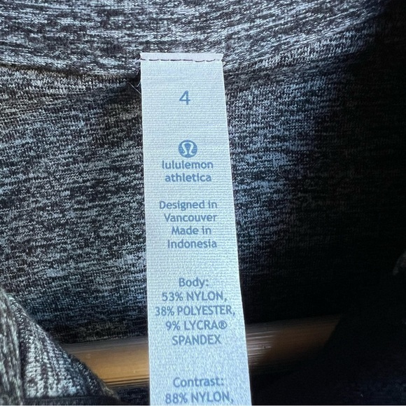 Lululemon Run Your Heart Out Half Zip Pullover Ruffle Detail Jacket Grey, Size 4 - Picture 7 of 10